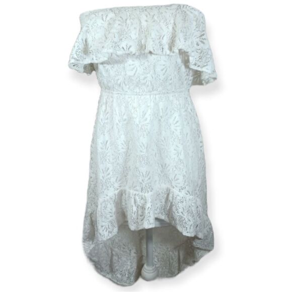 WINDSOR STRAPLESS WHITE LACE DRESS SZ.M EUC - Picture 1 of 6